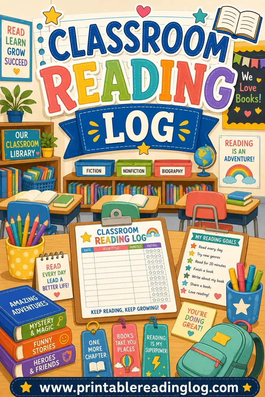 Classroom Reading Log: Free Printable for Teachers