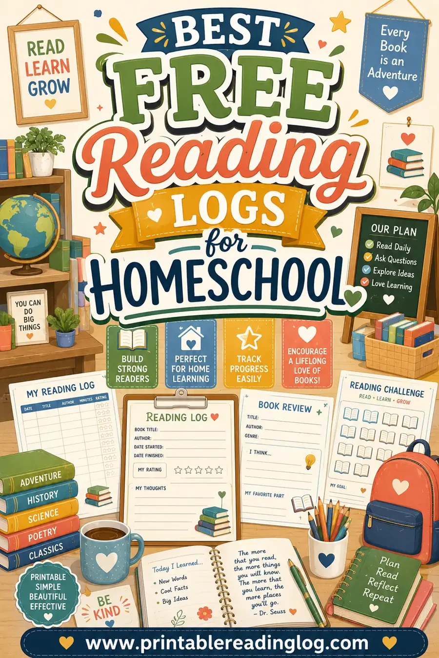 Homeschool Reading Log: Free Printable Tracker