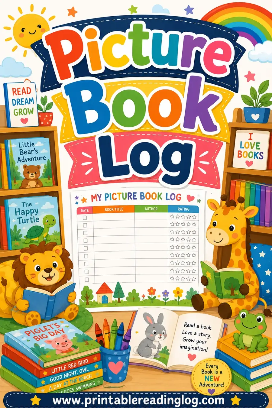 Picture Book Log: Free Printable for Little Readers
