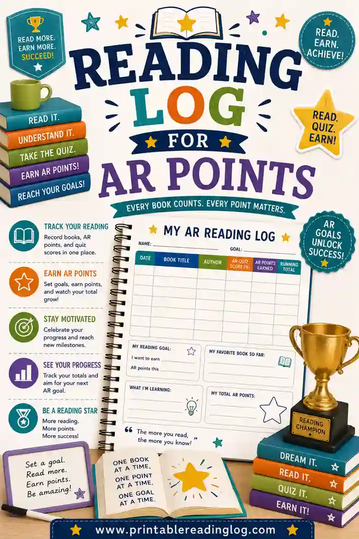 Reading Log for AR Points: Track Accelerated Reader