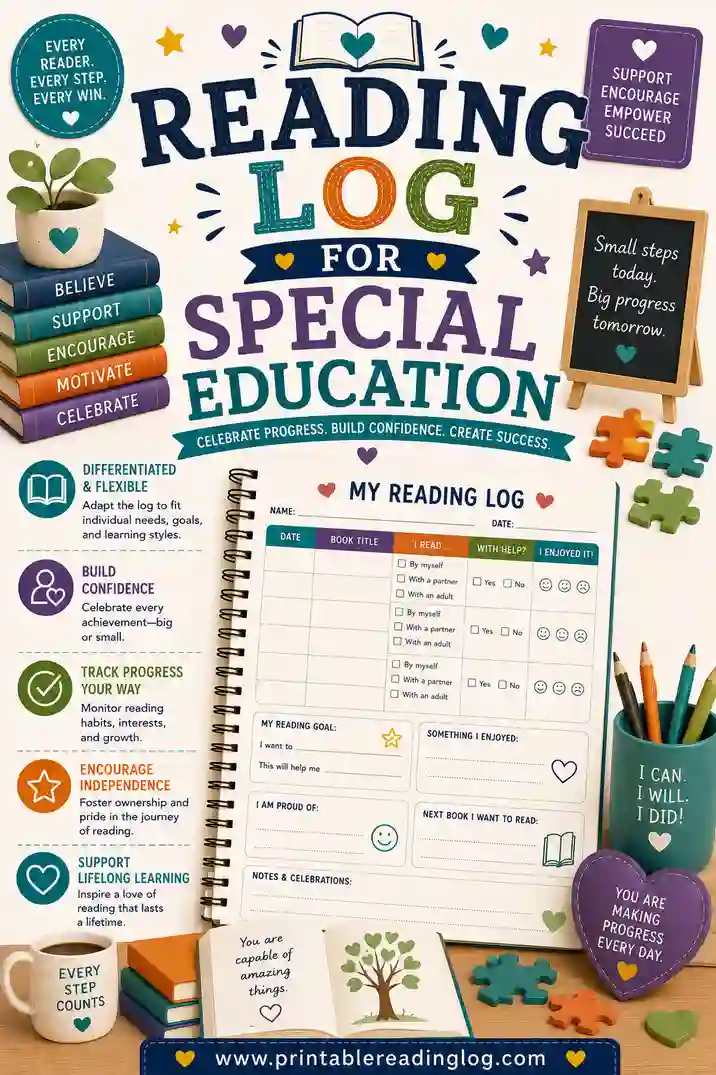 Reading Log for Special Education: Simple & Supportive
